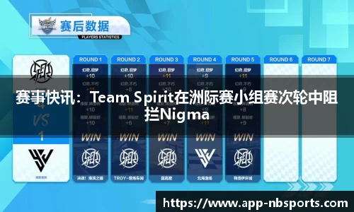 赛事快讯：Team Spirit在洲际赛小组赛次轮中阻拦Nigma